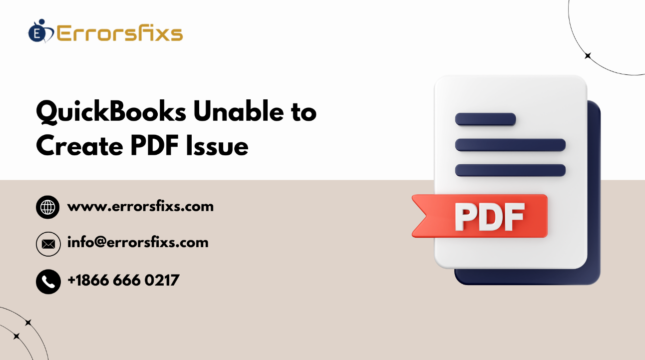 Quickbooks Unable To Create Pdf Issue